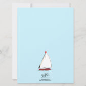 Bright Whimsical Sailboat Invitation Kaart (Achterkant)