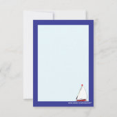 Bright Whimsical Sailboat Note Card Notitiekaartje (Achterkant)