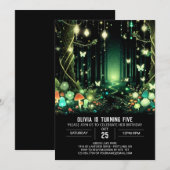 Bright Whimsy Woodland Digitale Verjaardag Kaart (Voorkant / Achterkant)