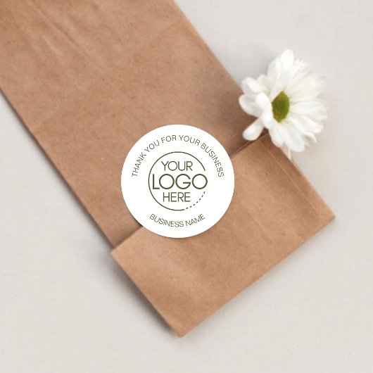 Bright White Business Bedankt Ronde Sticker