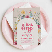 Bright Wild One Wildflower uitnodiging
