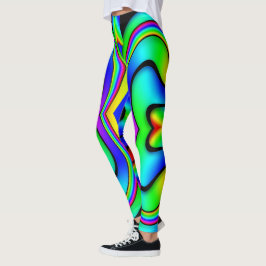 Bright & Wild Rainbow Hue Abstract Leggings