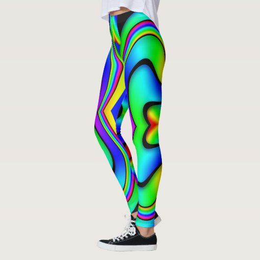 Bright & Wild Rainbow Hue Abstract Leggings (Links)