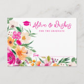 Bright wilde bloemen advies wensen afstuderen informatiekaartje (Voorkant)