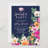 Bright wilde bloemen script foto afstuderen kaart (Voorkant)