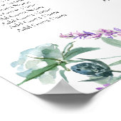 Bright Wildflower 12 Tafel Bruiloft Zitkaarten Poster (Hoek)