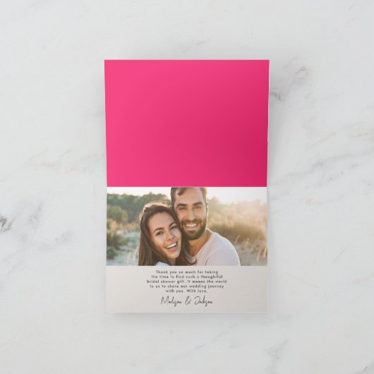 Bright Wildflower Boeket Vrijgezellenfeest Bedankkaart (Binnen)