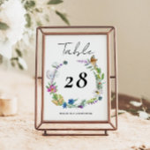 Bright Wildflower bruiloft Kaart