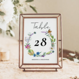 Bright Wildflower bruiloft Kaart