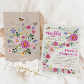 Bright Wildflower Butterfly Garden Vrijgezellenfee Kaart