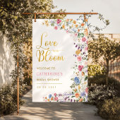 Bright Wildflower Meadow Vrijgezellenfeest Welkom Poster