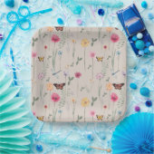 Bright Wildflower Party Paper Borden Papieren Bordje (Feest)