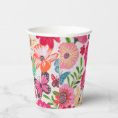 Bright Wildflower Pattern Vrijgezellenfeest Papieren Bekers (Rechts)