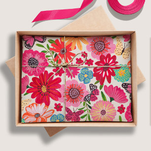 Bright Wildflower Pattern Vrijgezellenfeest Tissuepapier