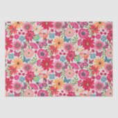 Bright Wildflower Pattern Vrijgezellenfeest Tissuepapier (Voorkant)