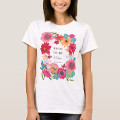 Bright Wildflower Vrijgezellenfeest Party T-shirt (Voorkant)