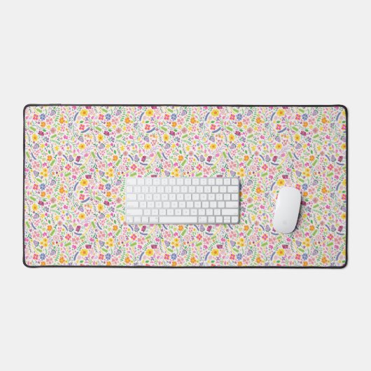 Bright Wildflowers Bureaumat (Keyboard & Muis)