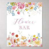 Bright Wildflowers Flower Bar Poster (Voorkant)