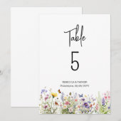 Bright Wildflowers Tafelnummers (Voorkant / Achterkant)