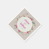  Bright Wildflowers Vlinders bruiloft Servet (Hoek)