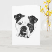 Bright Wish Bulldog Kaart (Gele Bloem)