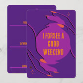 Bright Witchy Bachelorette Party Itinerary Kaart (Voorkant / Achterkant)