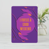 Bright Witchy Bachelorette Party Itinerary Kaart (Staand voorkant)