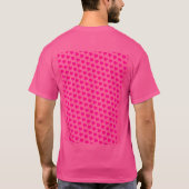 Bright WOW Roze Valentijn Hearts Patroon T-shirt (Achterkant)