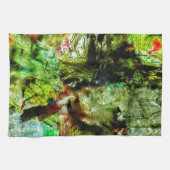 Bright yellow abstract kitchen towels,Dazzling art Theedoek (Horizontaal)