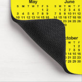 Bright Yellow and Black 2026 Calendar Muismat (Hoek)