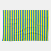 Bright Yellow and Blue Stripes Theedoek (Horizontaal)