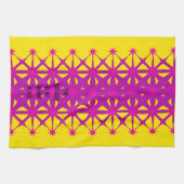 Bright Yellow and Purple Kitchen Towel Theedoek (Horizontaal)