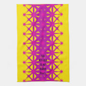 Bright Yellow and Purple Kitchen Towel Theedoek (Verticaal)