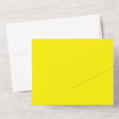 Bright Yellow Background – Minimal Wedding Art All In One Uitnodiging (Achterkant)