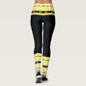 Bright Yellow & Black Tribal Leggings (Achterkant)