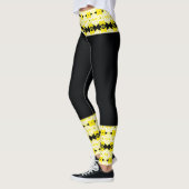 Bright Yellow & Black Tribal Leggings (Links)