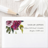 BRIGHT YELLOW BLUSH BURGUNDY FLORAL BUNCH ADRES ETIKET (Insitu)