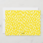 Bright Yellow Dashing Foto Lijst Vakantie Kaart (Achterkant)