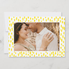 Bright Yellow Dashing Foto Lijst Vakantie Kaart