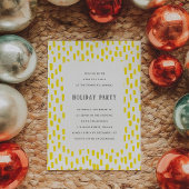 Bright Yellow Dashing Holiday Party Kaart