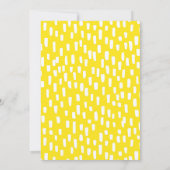Bright Yellow Dashing Holiday Party Kaart (Achterkant)