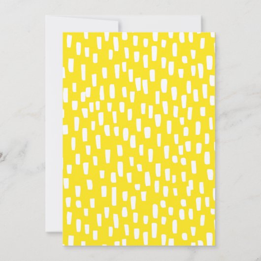 Bright Yellow Dashing Holiday Party Kaart (Achterkant)