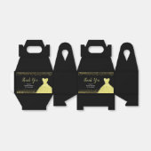 Bright Yellow Dress Faux Glitter Sweet 16 Birthday Bedankdoosjes (Uitgevouwen)