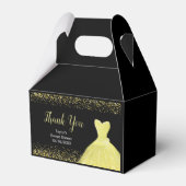 Bright Yellow Dress Faux Glitter Sweet 16 Birthday Bedankdoosjes (Voorkant Zijde)
