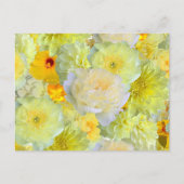 Bright Yellow Floral Blank Greeting Briefkaart (Voorkant)