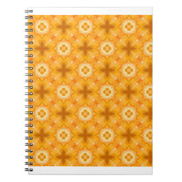 Bright yellow geometric patterns notitieboek