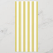 Bright Yellow Green Zesty Stripes Classic Wedding Menu (Achterkant)