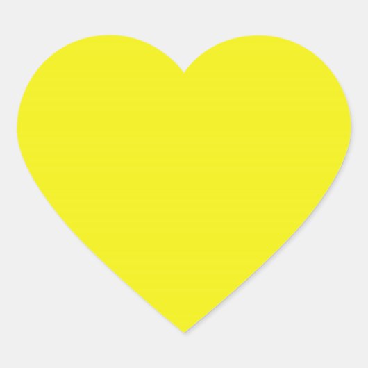 Bright Yellow Heart Sticker (Voorkant)