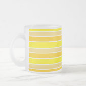 Bright Yellow Horizontal Striped Matglas Koffiemok (Links)