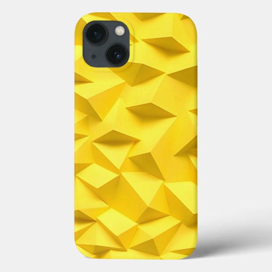 Bright Yellow iPhone Case Abstract and Protective (Achterkant)